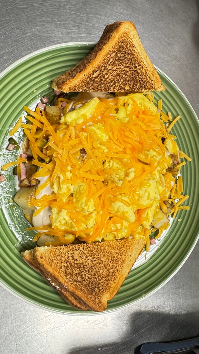 Dumpster Plate Breakfast.