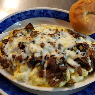Philly Cheese Steak Macaroni & Cheese