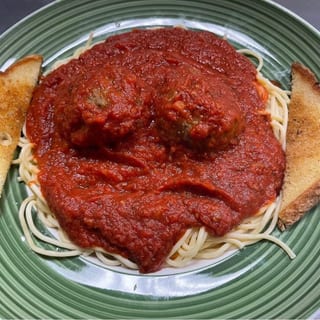 Spaghetti & Homemade Meatballs Dinner