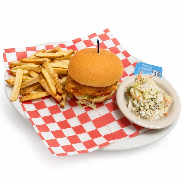 Fried Haddock Sandwich.