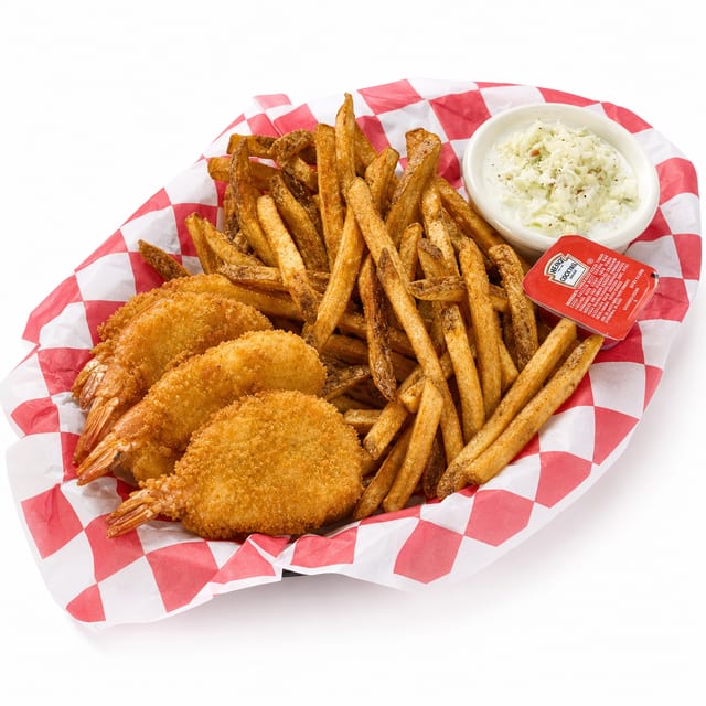 Fried Battered Shrimp Basket.